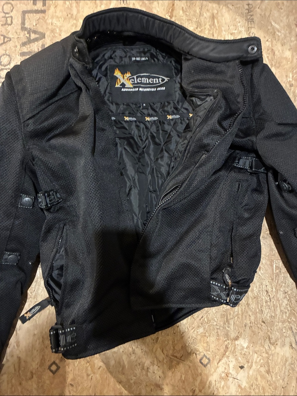 Element Black Mesh Motorcycle Jacket with Ventilation